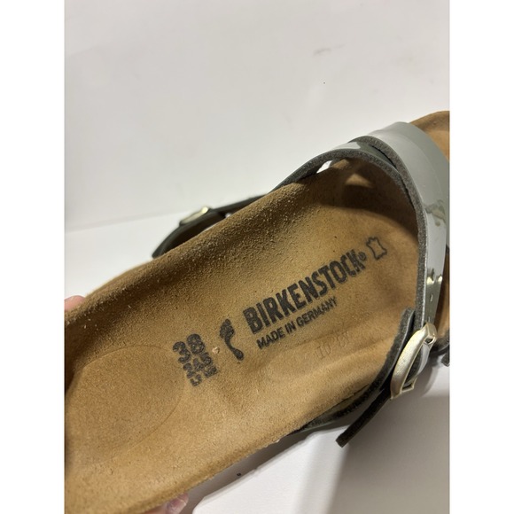 Birkenstock Women Size EUR 38 US Size L7 M5 Yao Green Patent Leather Sandal - Picture 5 of 8